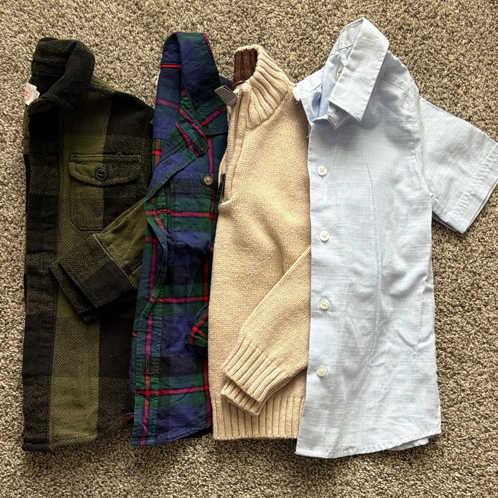 Boys Button Down/Sweater Bundle